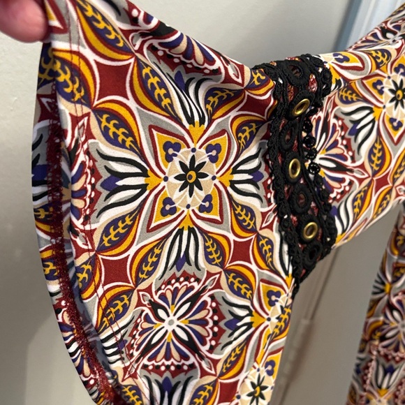 Multicolor Geometric Pattern Dress - Picture 3 of 6